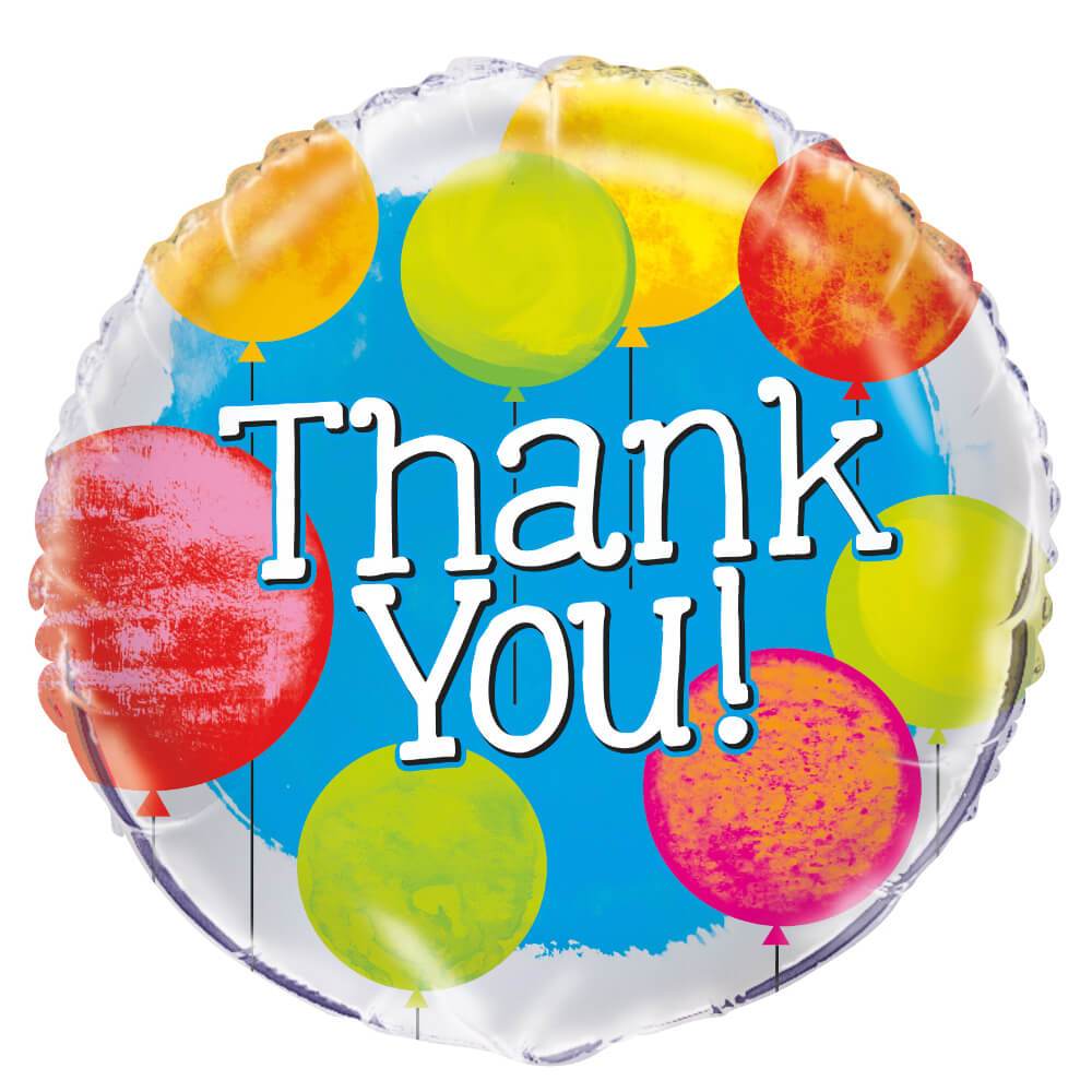 Bright Thank You Round Foil Balloon, 18in 