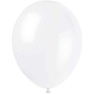 Latex Balloon 12in, Linen White Crystal Premium 