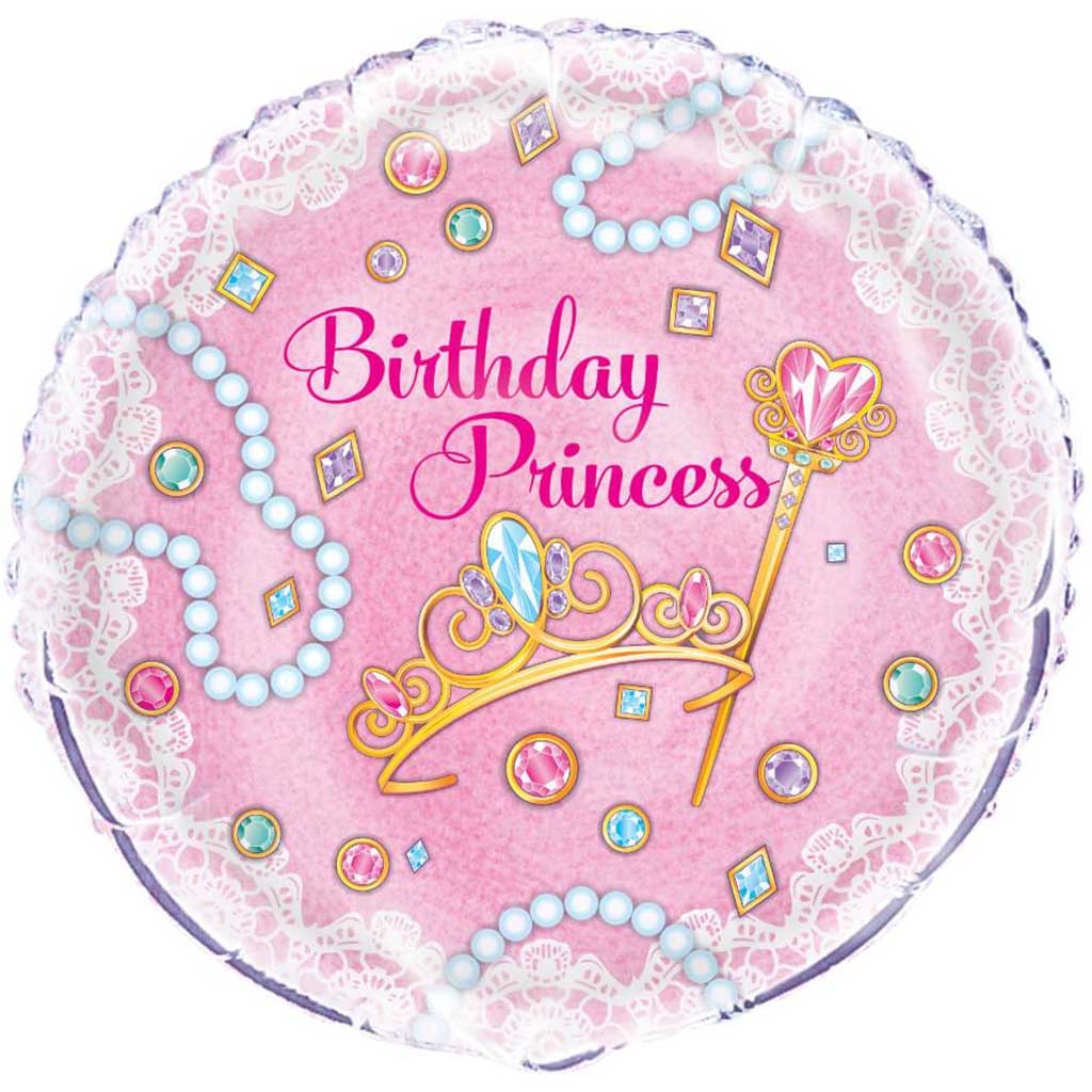 Pink Princess Foil Balloon, 18in 