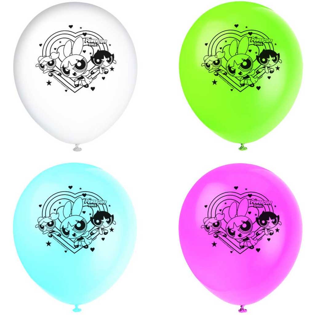 Latex Balloons 12in 8ct, Powerpuff Girls 