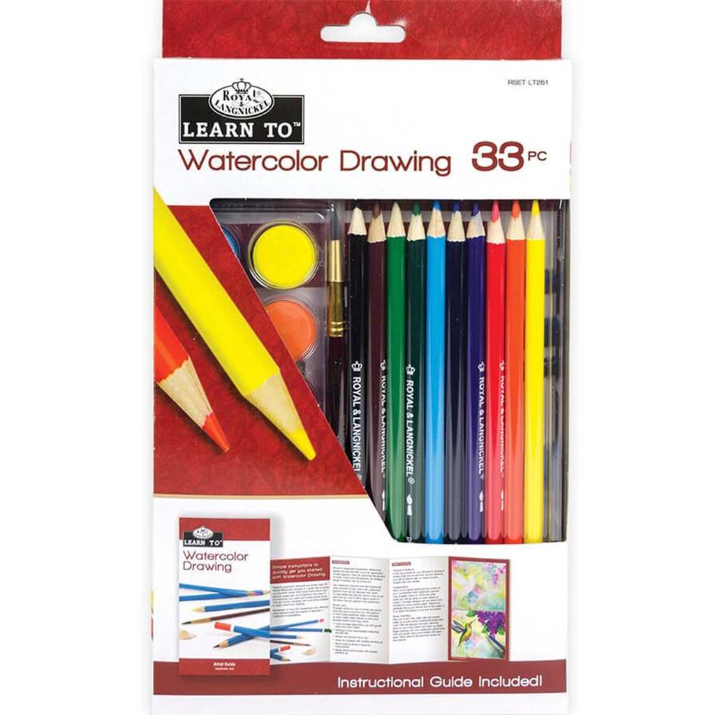 Learn To Watercolour Drawing Set 33pcs