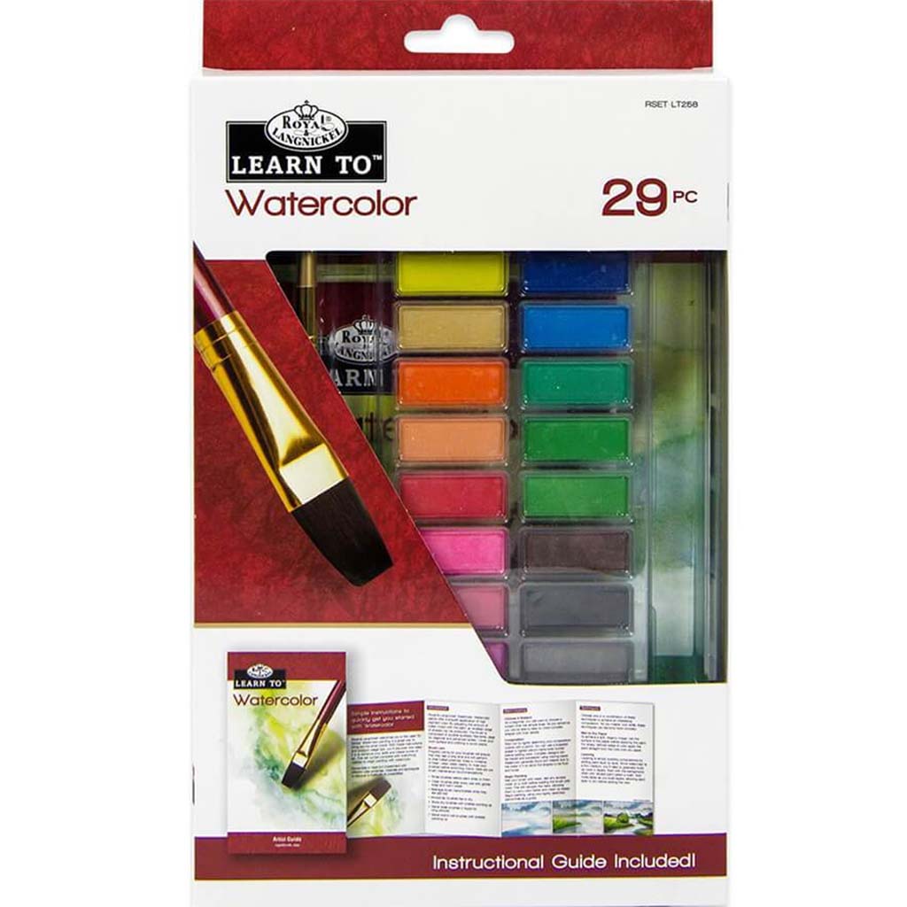 Learn To Watercolour Paint Set 29pcs