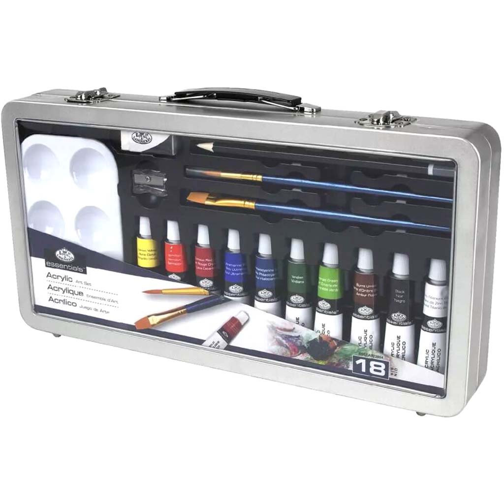 Royal Art Set Metal Case Acrylic Paint 18pc