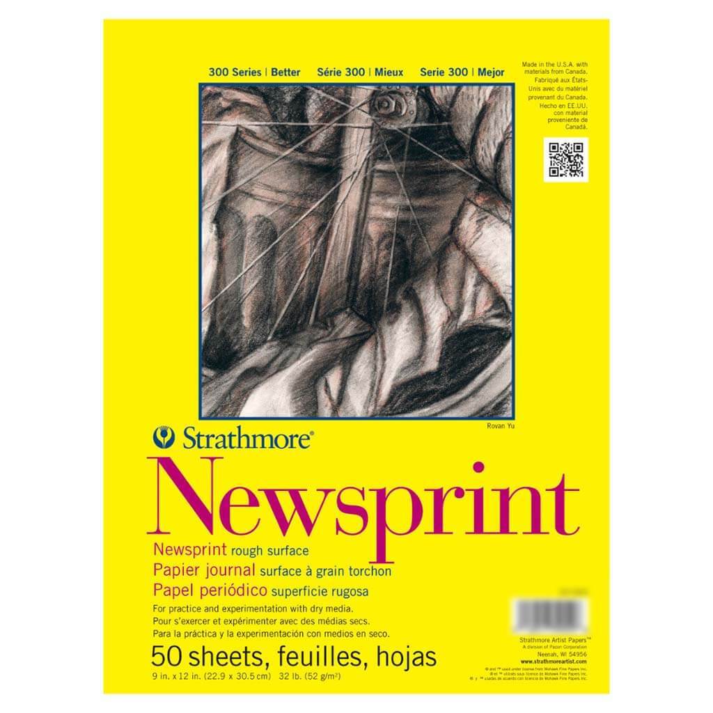 Series Newsprint Pad Rough 14in X 17in, 50 Sheets