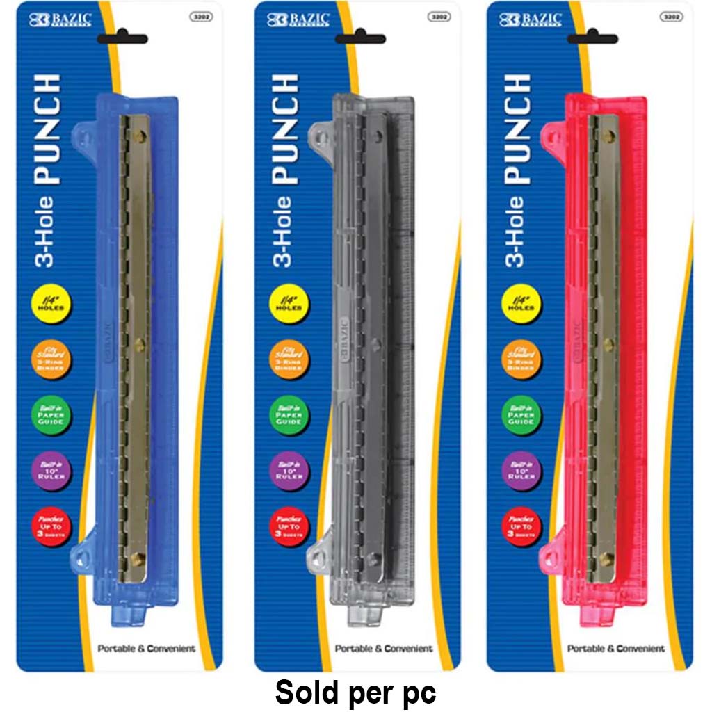 Portable 3 Hole Paper Punch 