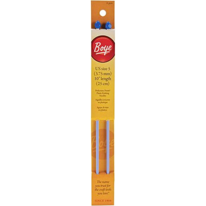 Boye Single Point Plastic Knitting Needles 10in size 5 3.75mm