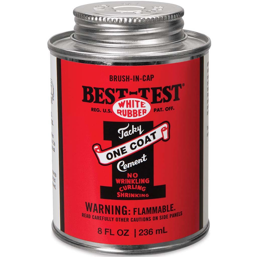 Best-Test One-Coat Rubber Cement 8oz