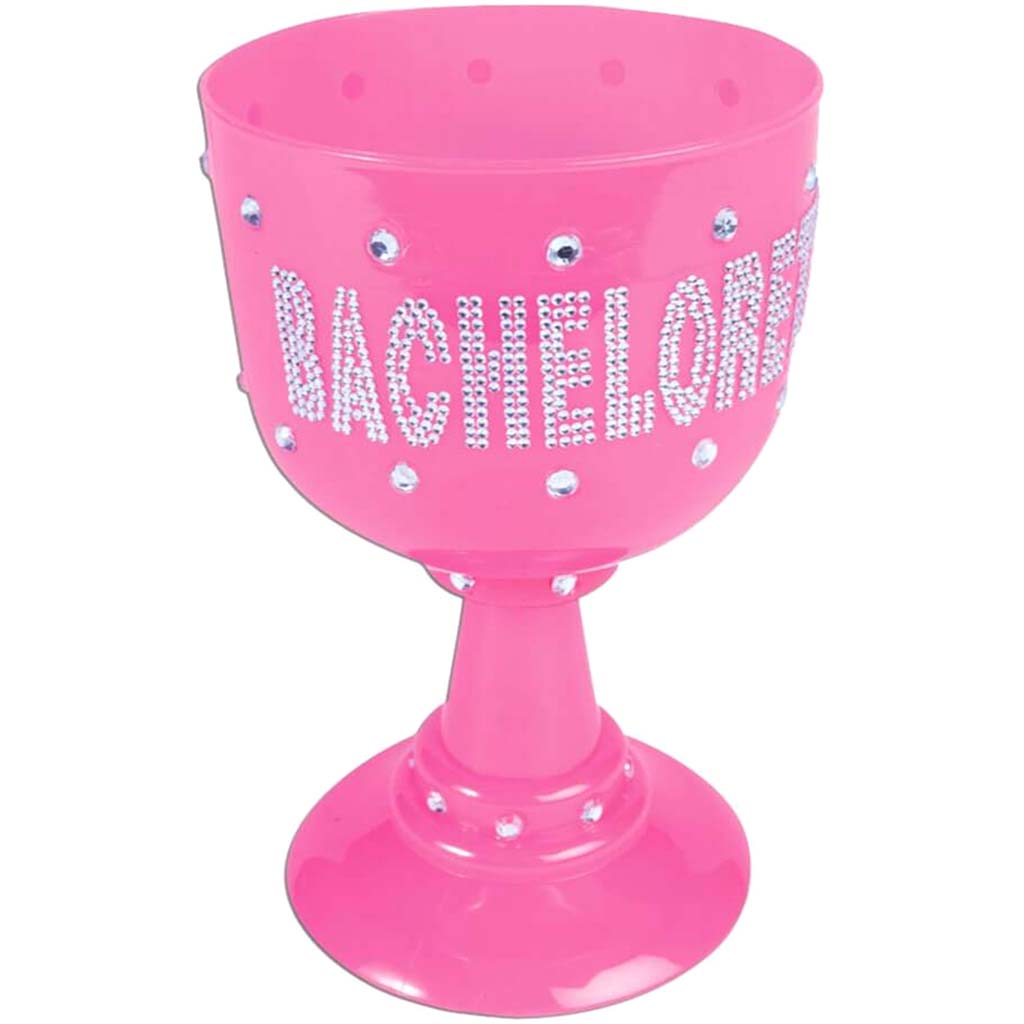 Bachelorette Pink Goblet Glass
