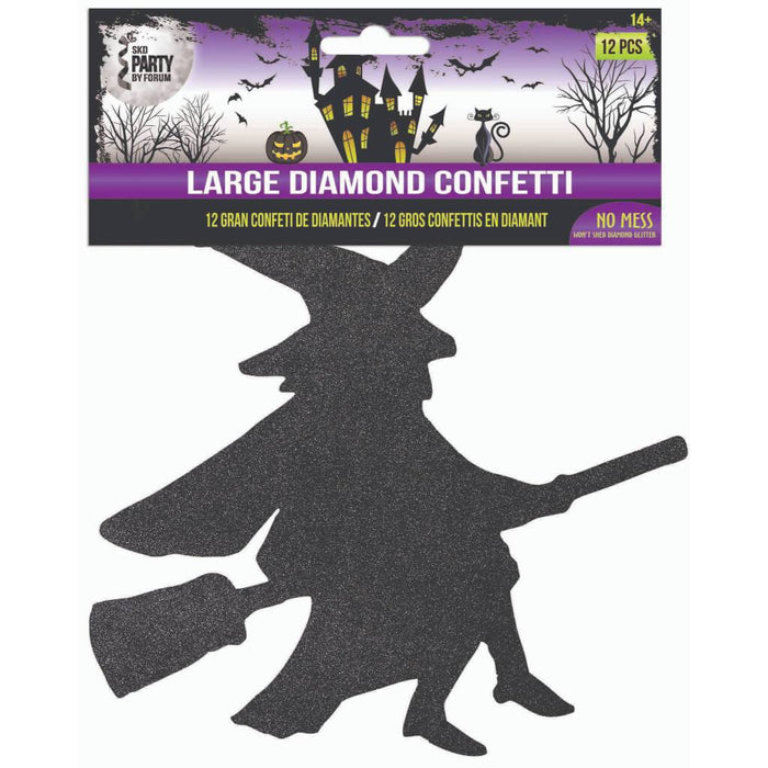Witch Diamond Confetti Black