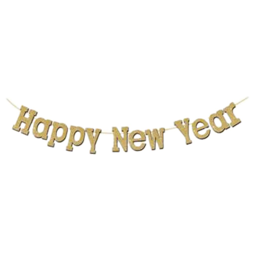 New Year Gold Foil Banner