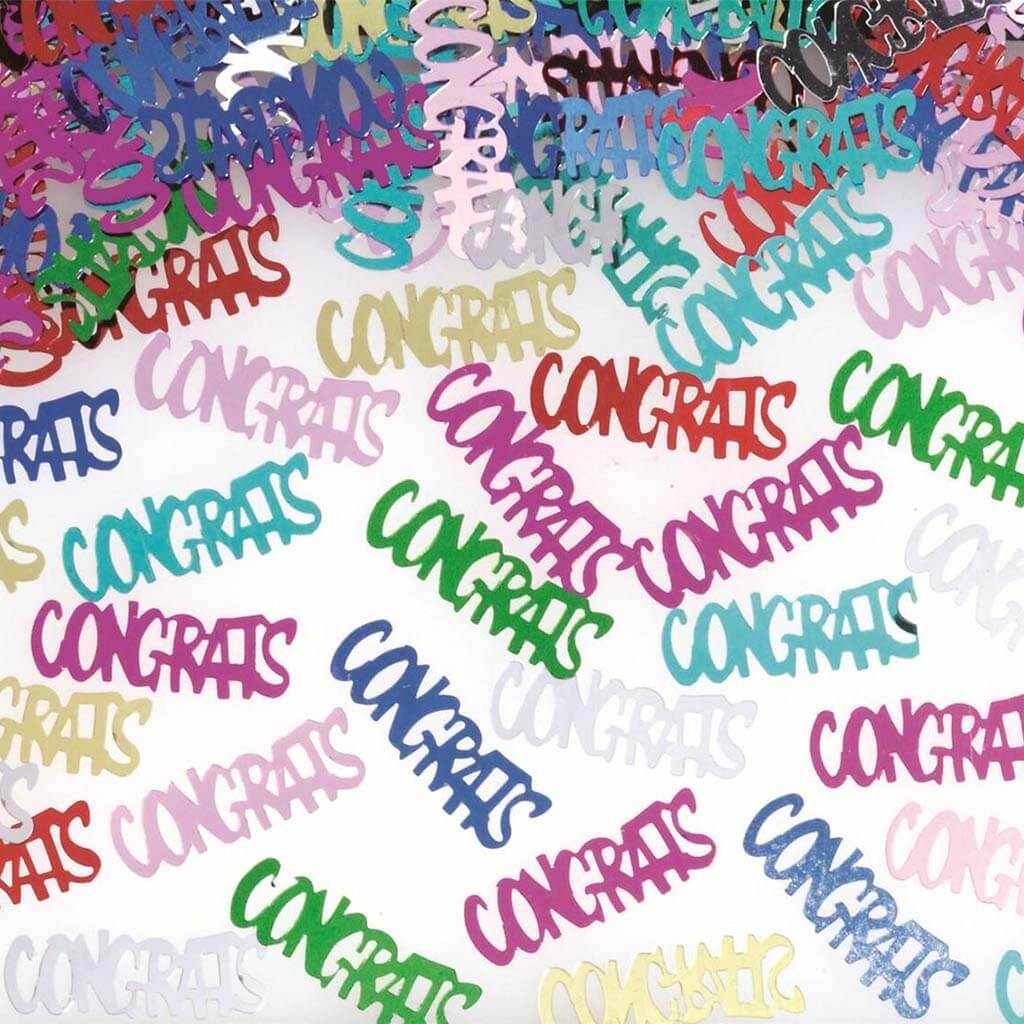 Congratulations Confetti Fancy Multi Color