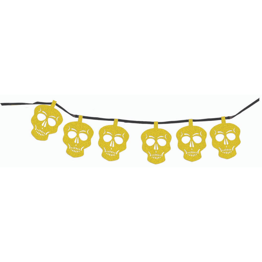 Gold Skull Diamond Cutouts Banner