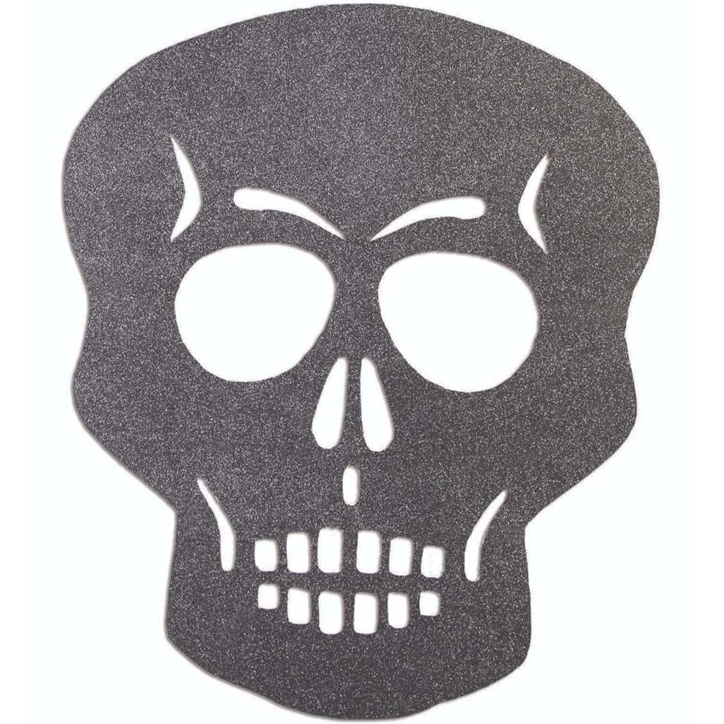 Black Skull Diamond Cutout 18in