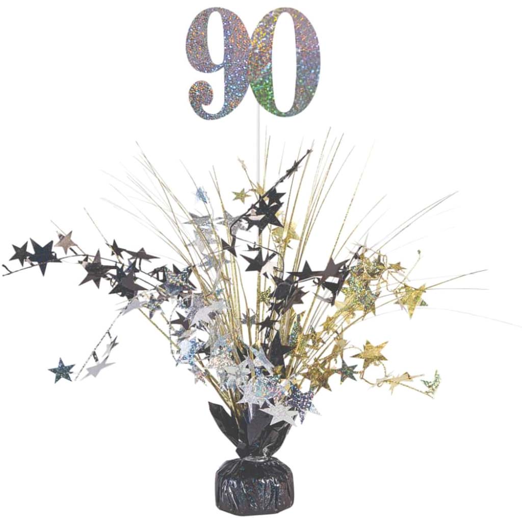 90 Black Special Occasion Centerpice 18in