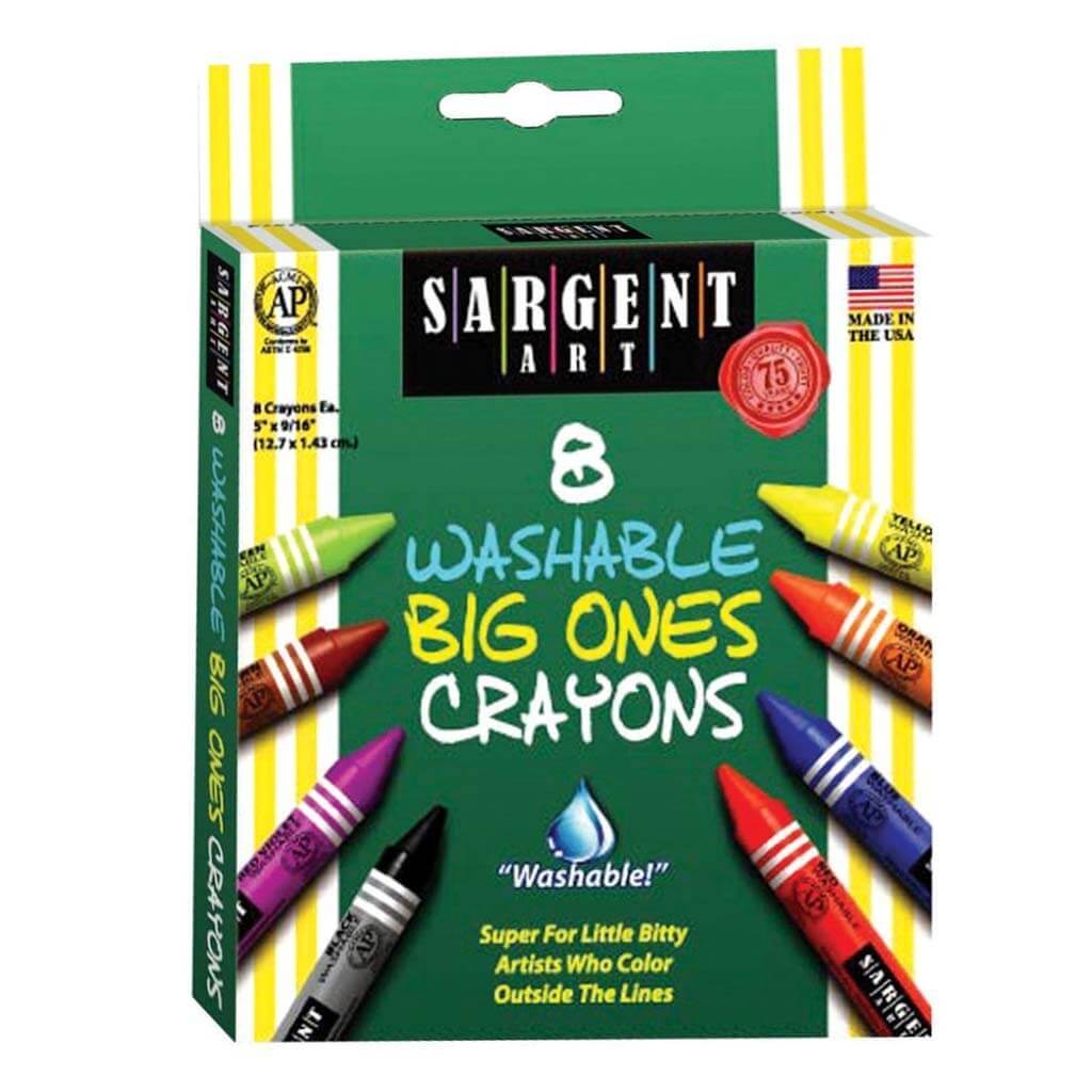 Big Ones Washable Fluorescents Crayons 8ct