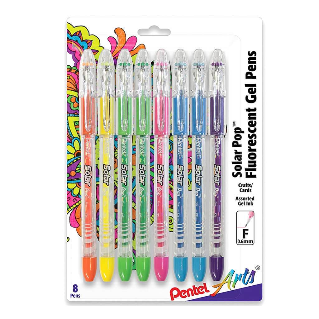 PENTEL ARTS SOLAR GEL PEN POP NEON FINE LINE 0.6MM