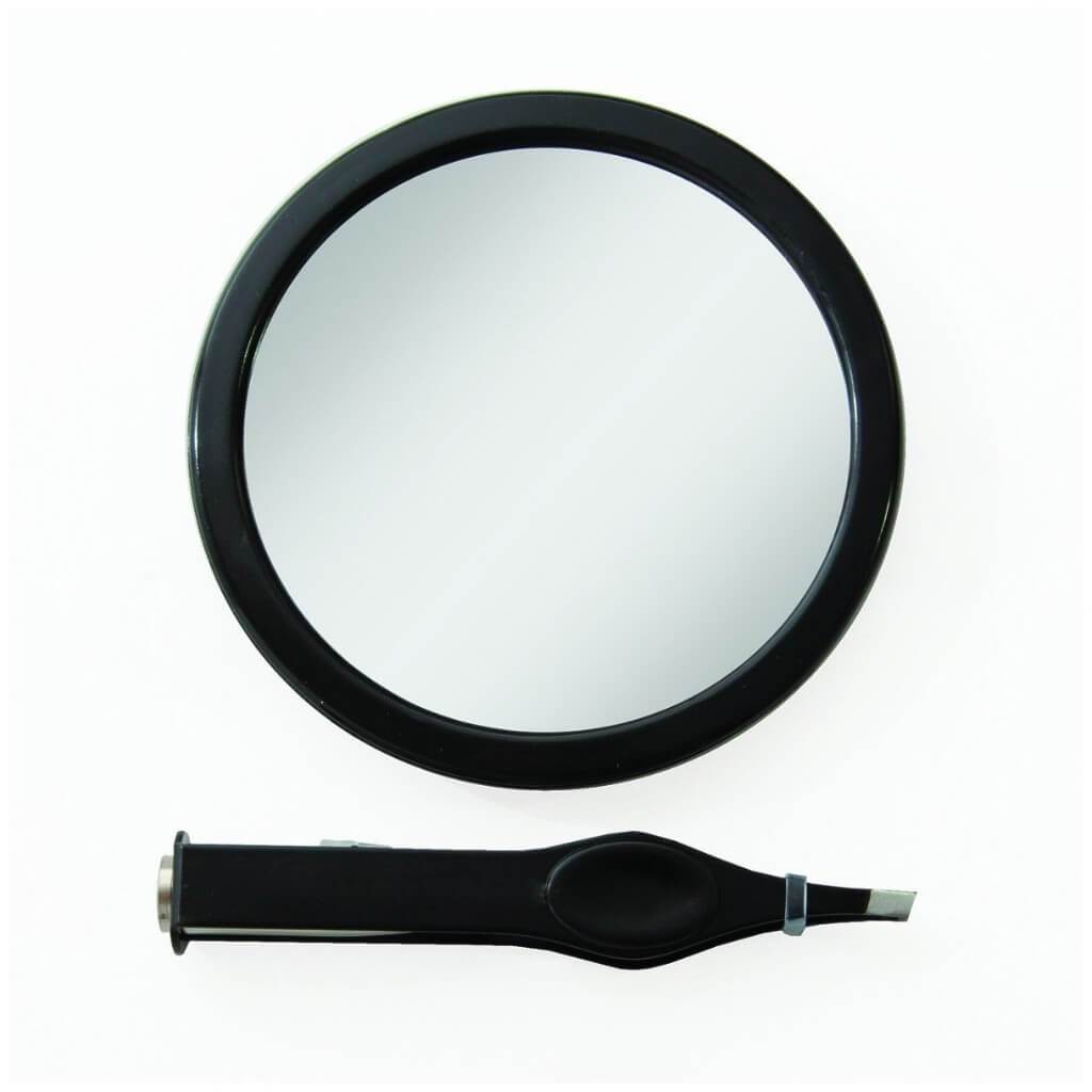 EZGRIP SPOT MIRROR W/LED TWO 12X BLACK COMBO 