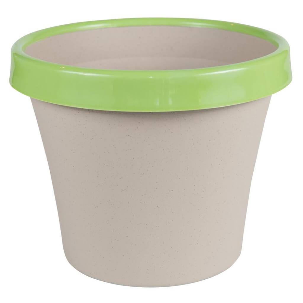 2 Tone Taupe/Honeydew Planter 8in 