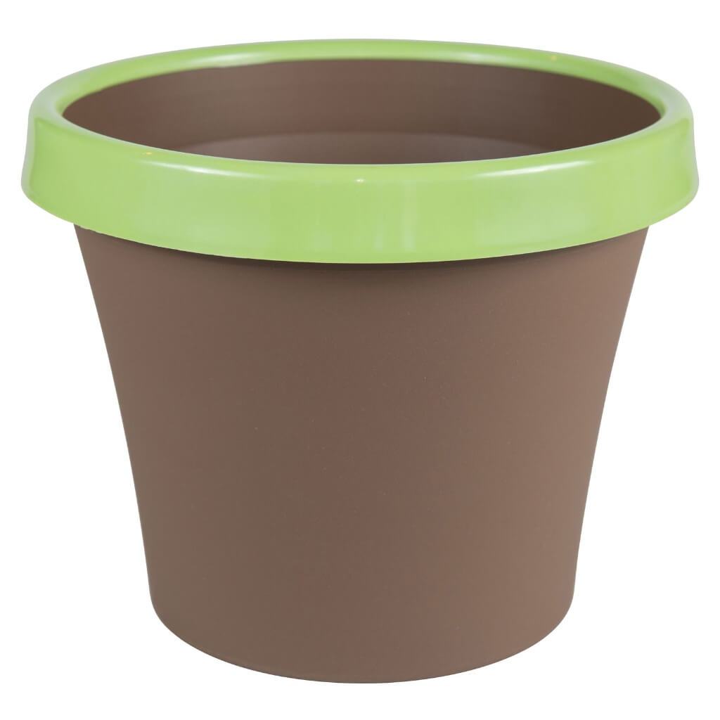 2 Tone Chocolate/Honeydew Planter 8in 