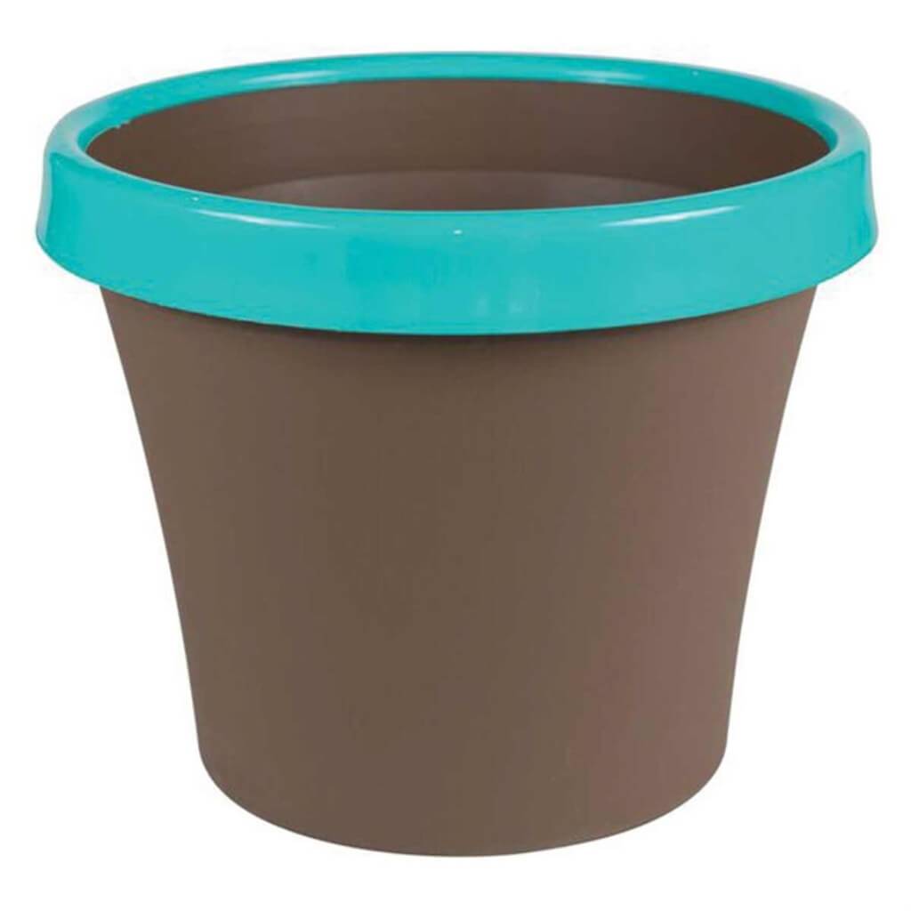 2 Tone Planter 12in Chocolate w/Calypso 