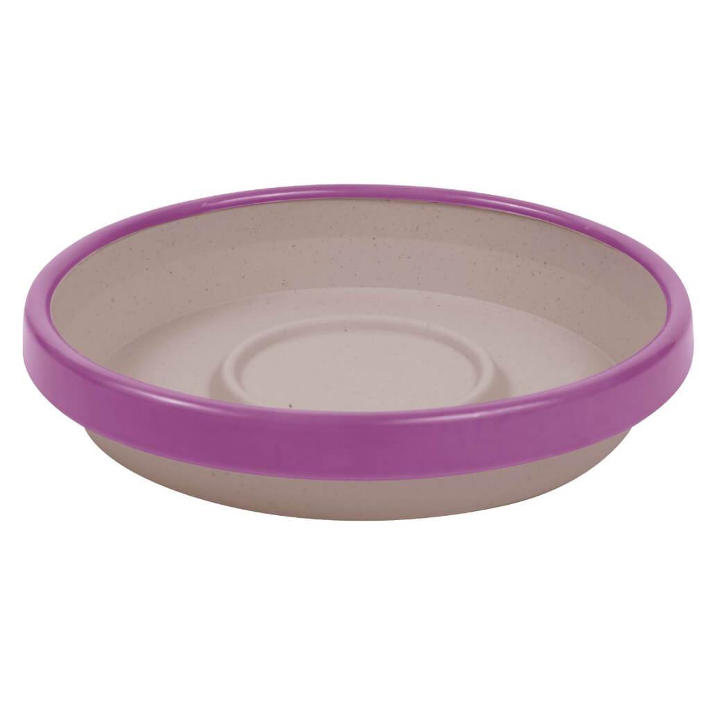 2 Tone Taupe/Passion Fruit Saucer 8in 