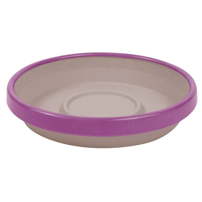 2 Tone Taupe/Passion Fruit Saucer 8in 