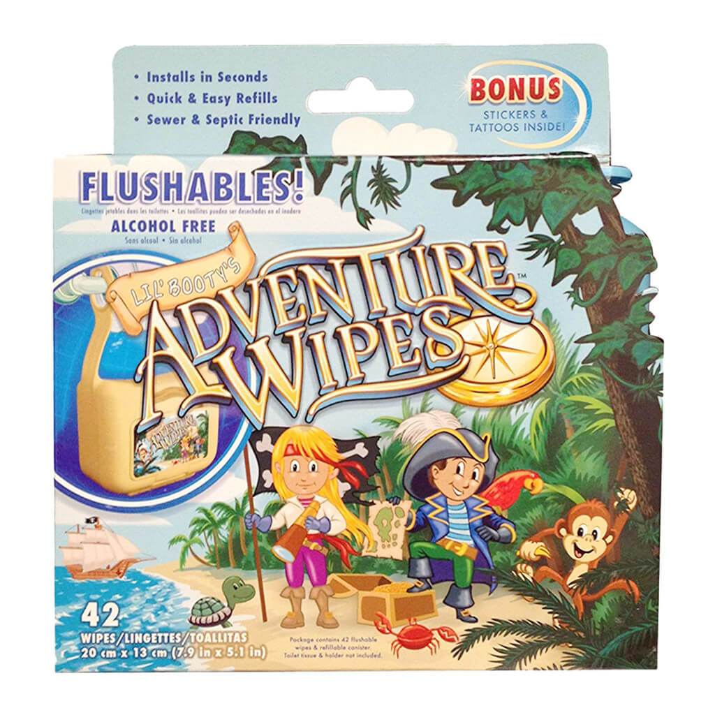 LIL&#39; BOOTY&#39;S ADVENTURE WIPES DISPENSER BLUE