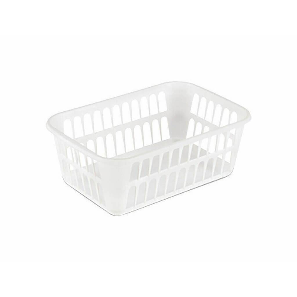 Plastic Basket Storage White 