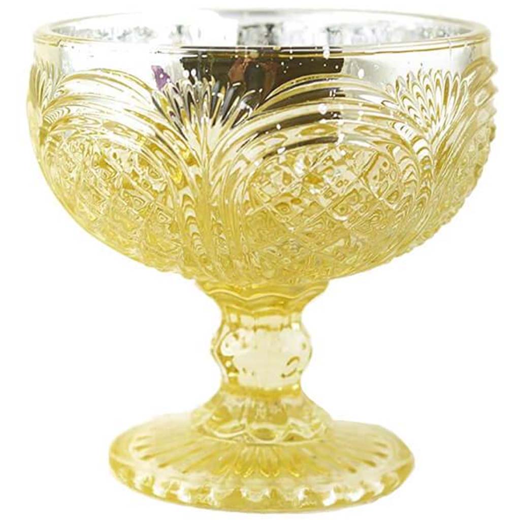 KINGSTON COMPOTE 4.25"X 4.5" GOLD 