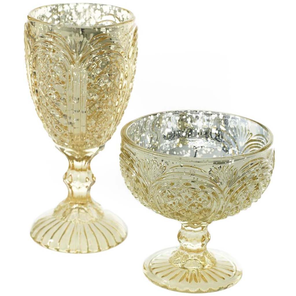 KINGSTON VASE 3.25"X 7" GOLD 