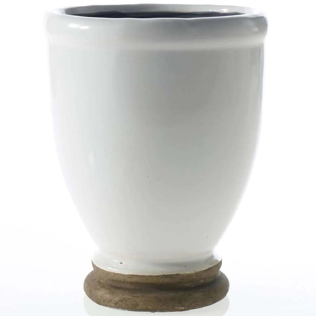 SPRING POT 4&quot;X 4.75&quot; WHITE 