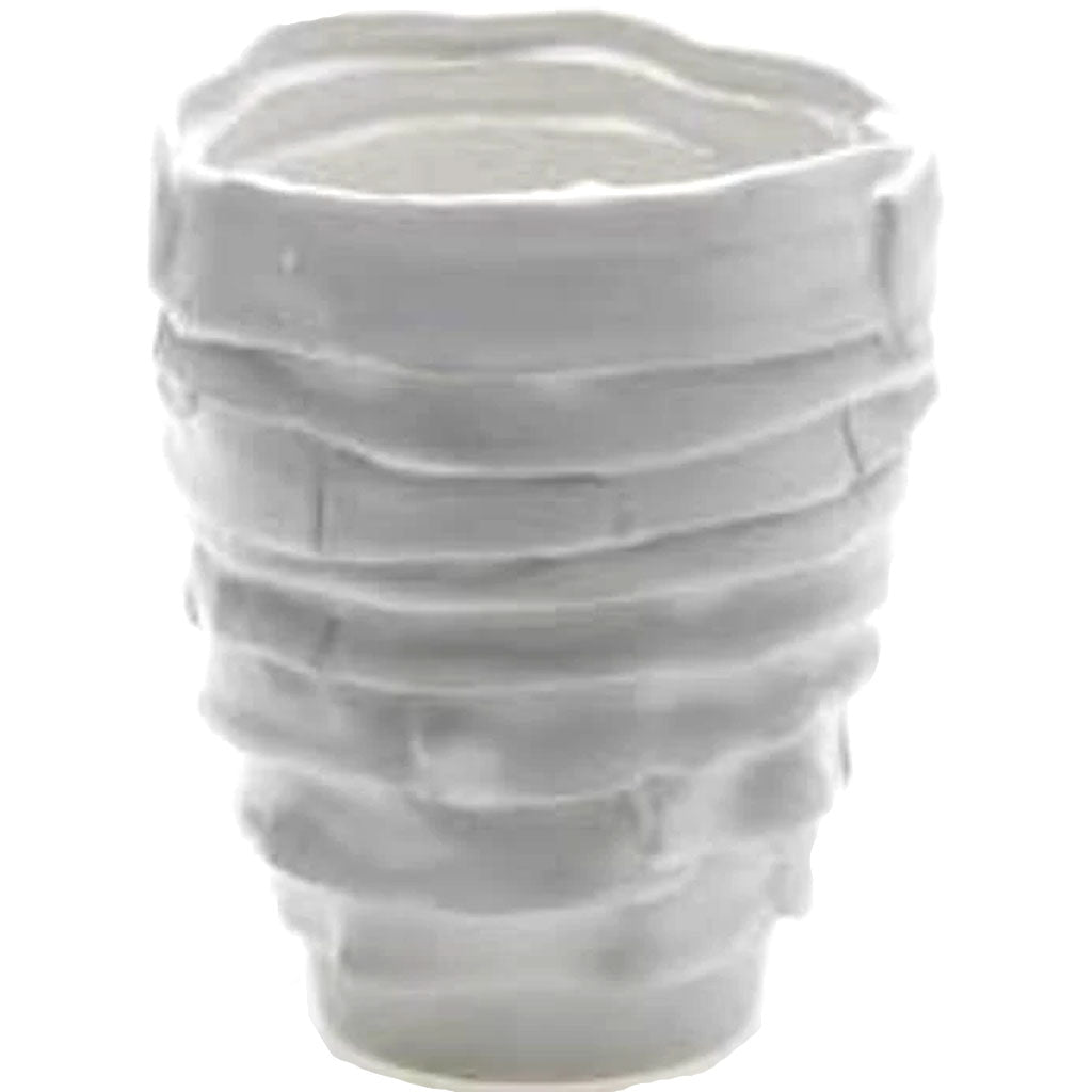 ARTSI VASE 4&quot;X 4.5&quot; WHITE