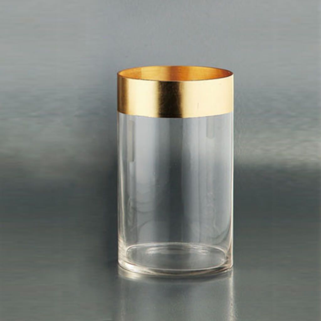 Cylinder With Gold Edge H:10" D:6" 