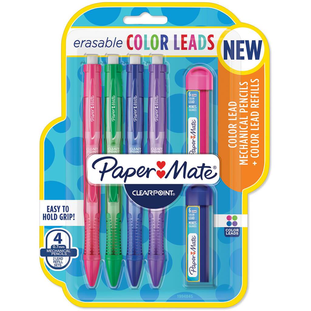 Clearpoint Erasable Mechanical Color Pencils 0.7mm 4 Pencils