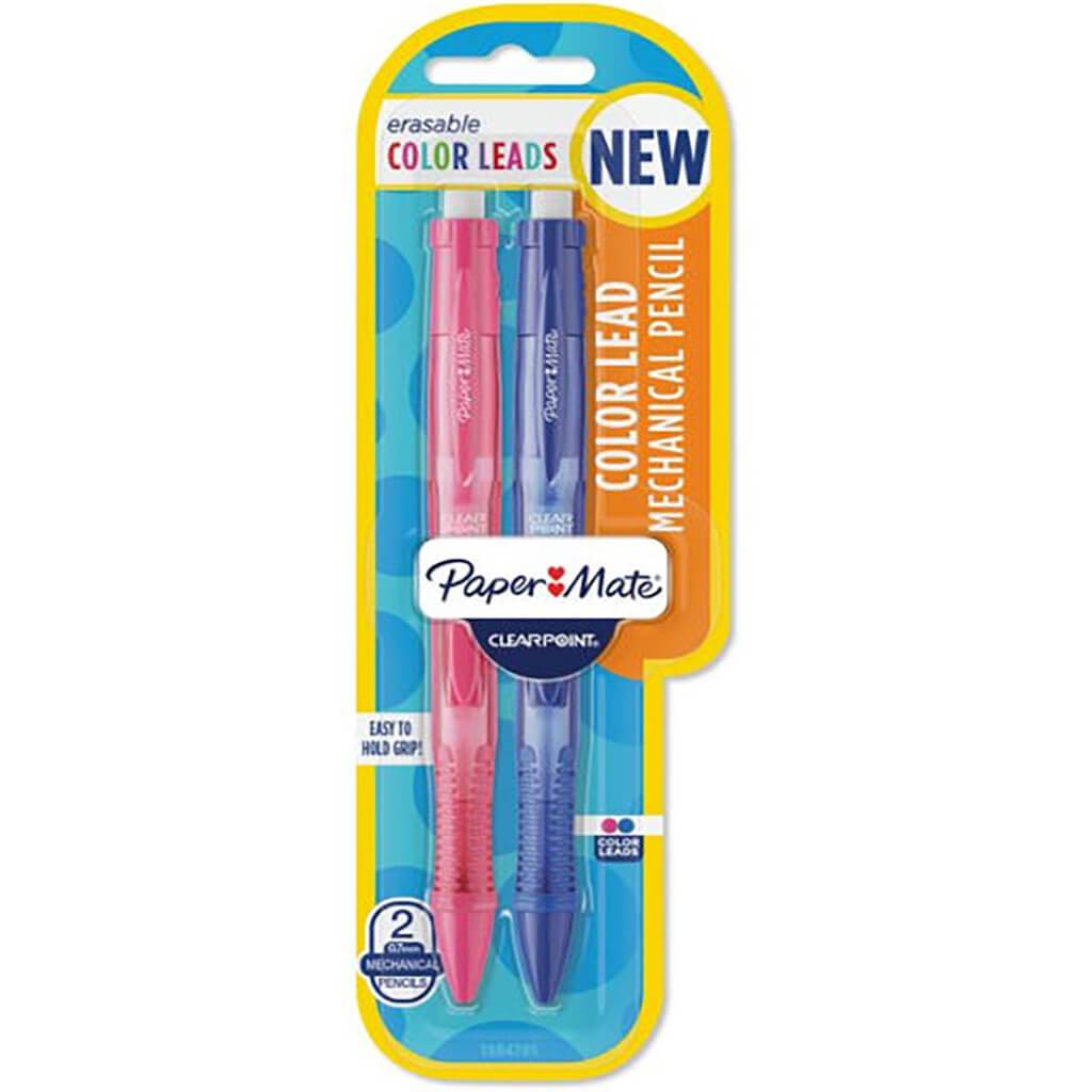 Clearpoint Colored Lead Mechanical Pencils 0.7mm Blue/Pink