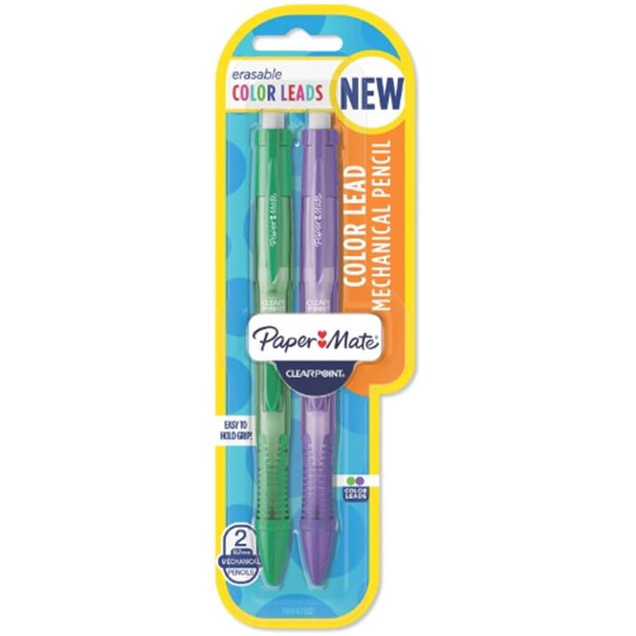 Clearpoint Colored Lead Mechanical Pencils 0.7mm Green/Purple