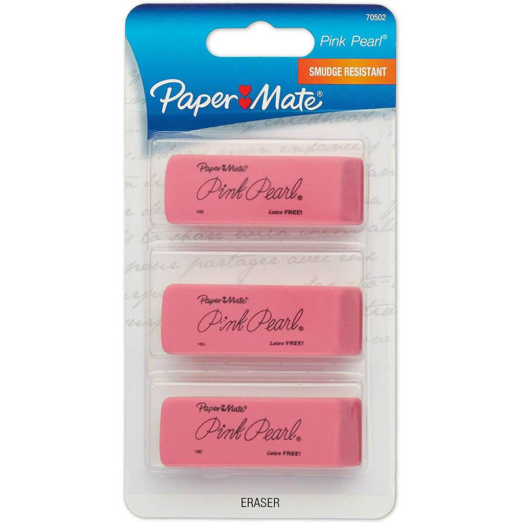 Pink Pearl Eraser Medium 3ct