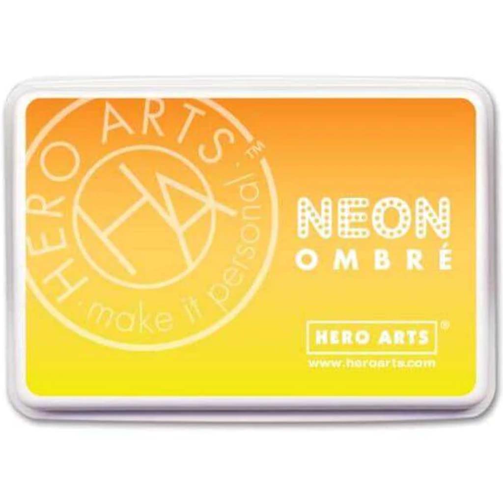 Ombre Ink Pad Neon Yellow to Orange 