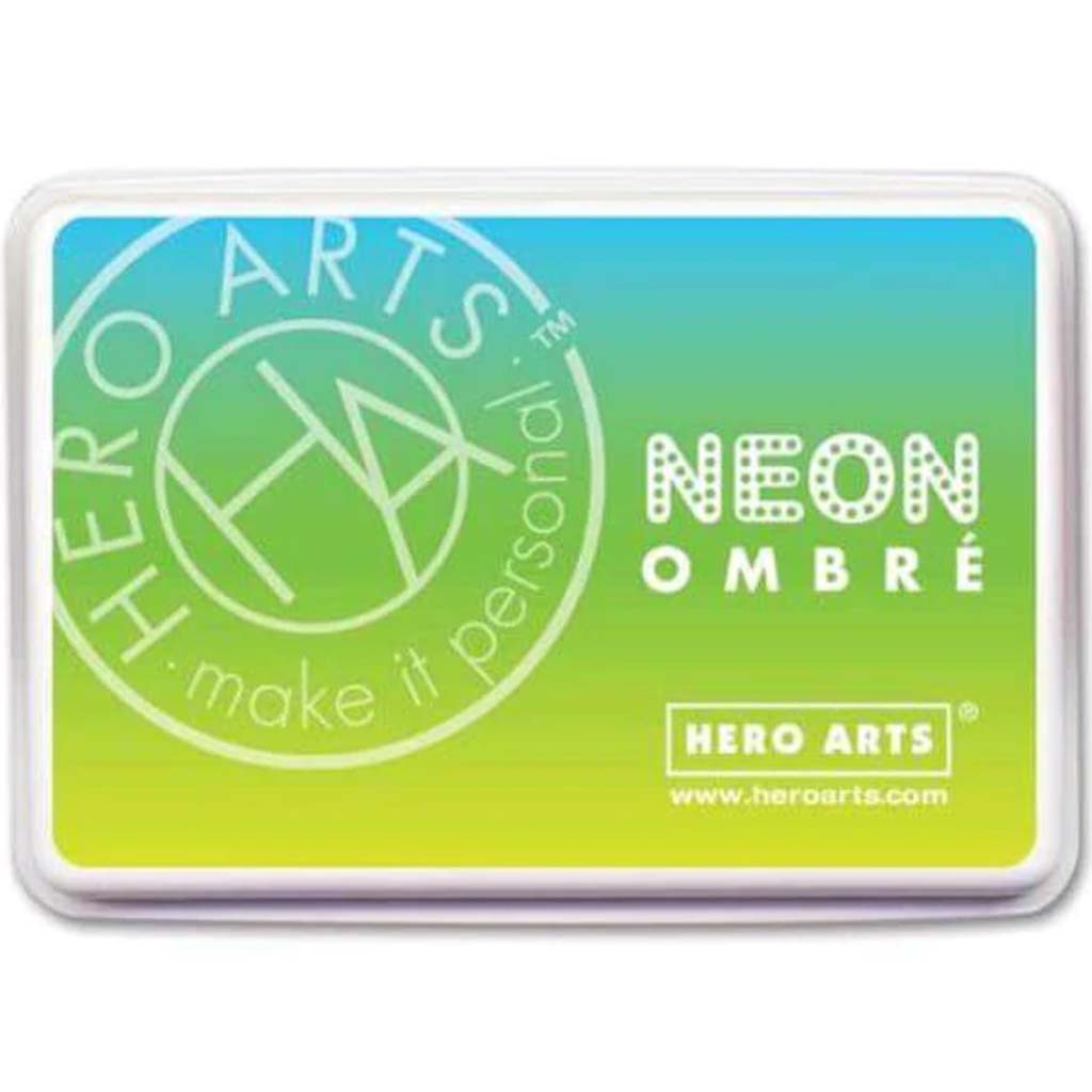 Ombre Ink Pad Neon Chartreuse to Blue 