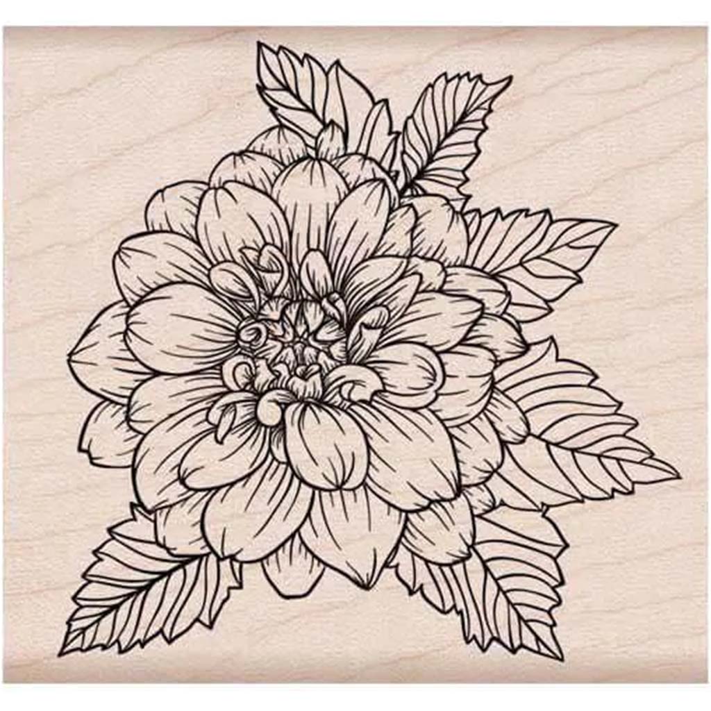 Artistic Dahlia Stamp 