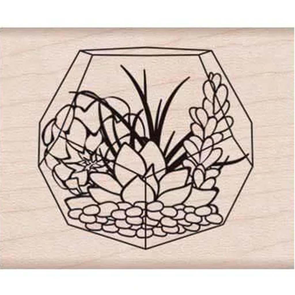 Succulent Terrarium Stamp 