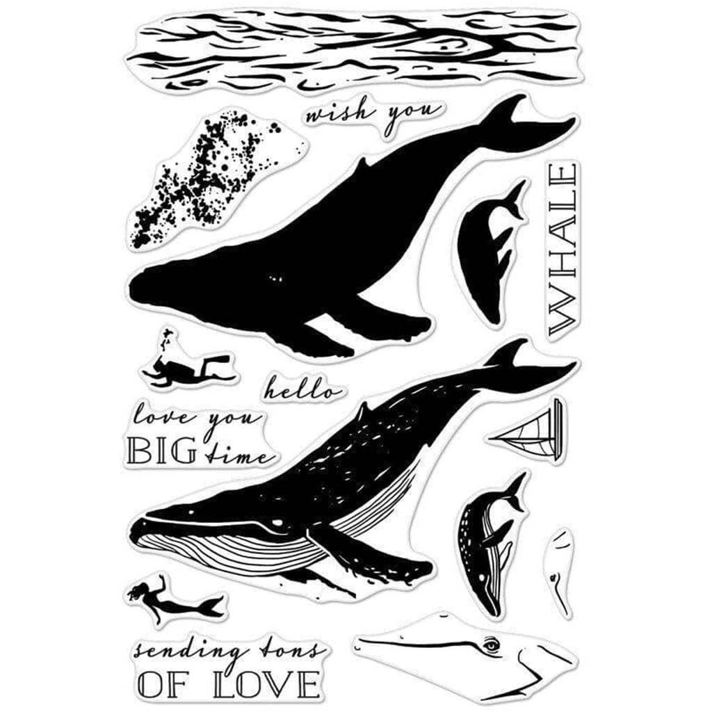 Color Layering Blue Whale Clear Stamp 