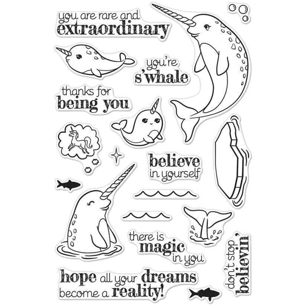 Believe In Yourself Narwhal Clear Stamp 