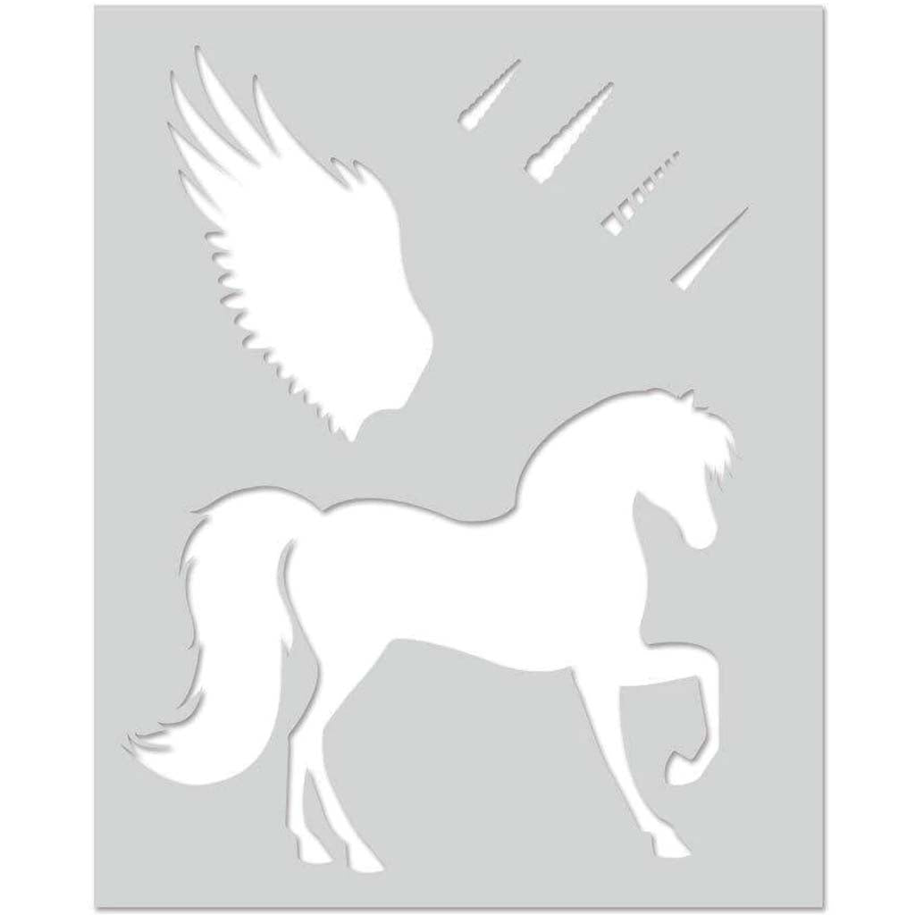 Winged Pegasus Stencil 