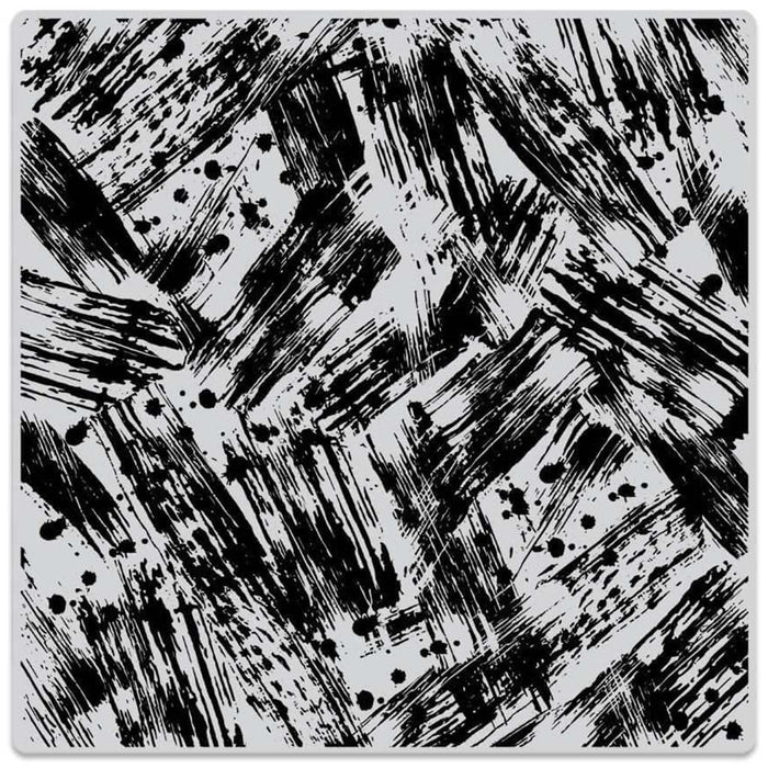 Brushstroke Bold Prints Cling Stamp 6in X 6in
