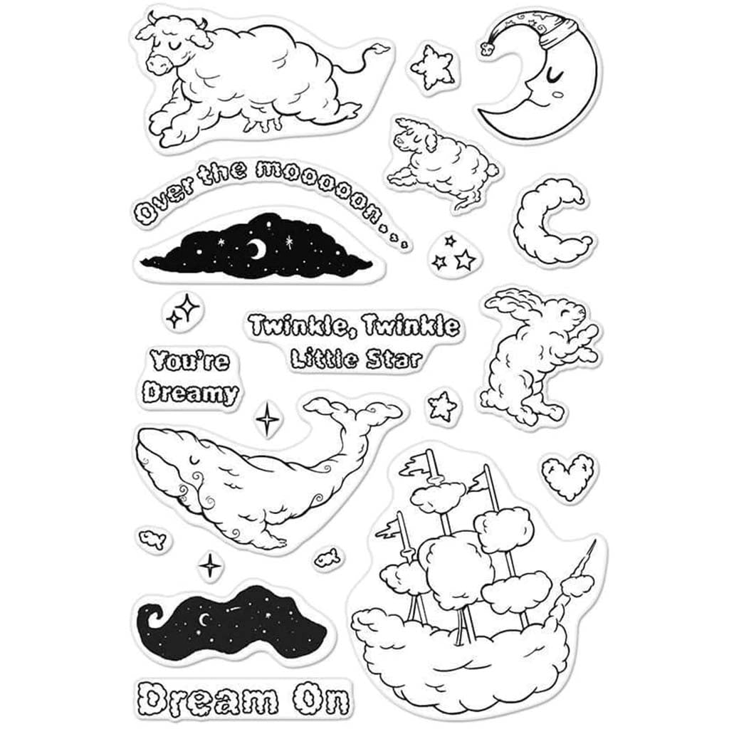Cloudy Animals Clear Stamp
