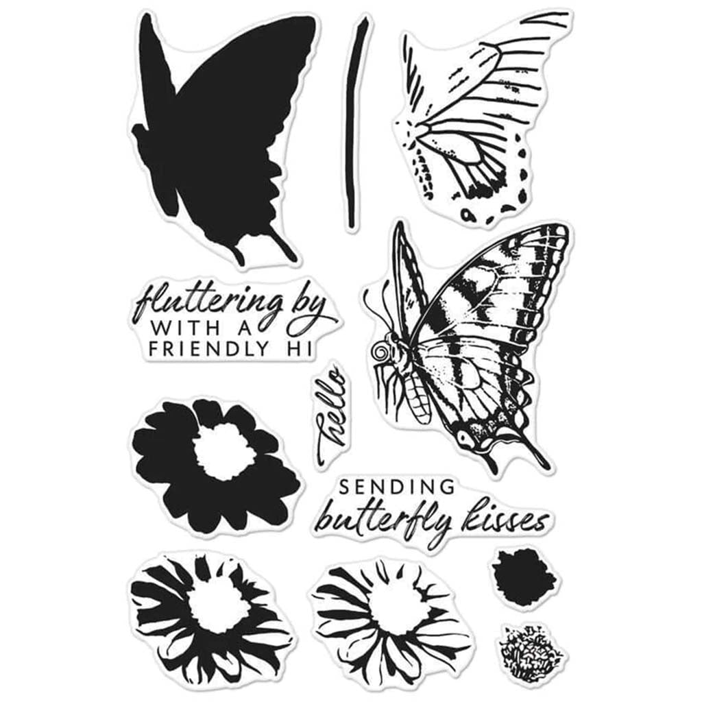 Color Layering Swallowtail Clear Stamp