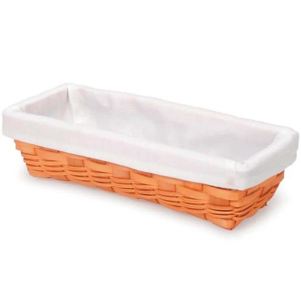 BASKET WOOD WITH LINER 11X5X3IN 