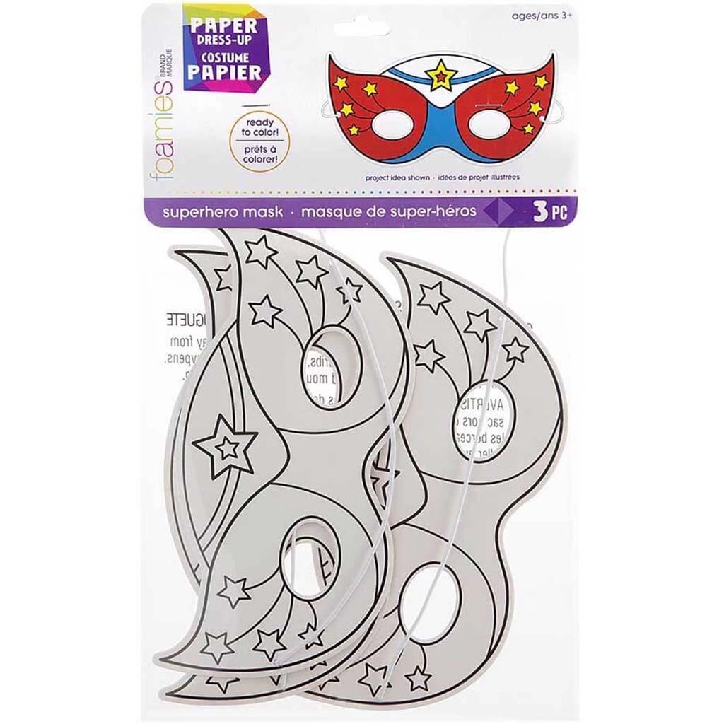 Paper Coloring Mask Superhero