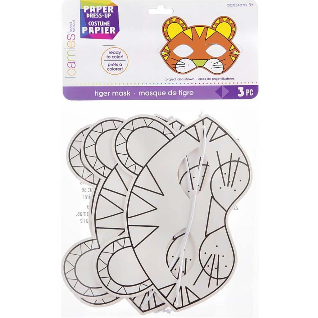 PAPER COLORING MASK TIGER 